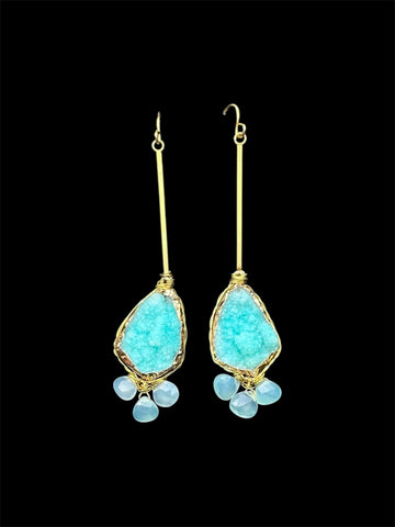 Pendientes Stone Aqua